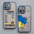 thumbnail image 2 of Ukraine Map Flag Love Heart Pattern Phone Case For iphone 15 14 11 12 13 Pro Max Mini X XS XR 7 8 Plus SE2 Blue Shockproof Cover blue Ukraine 4 for iphone 15, 2 of 6
