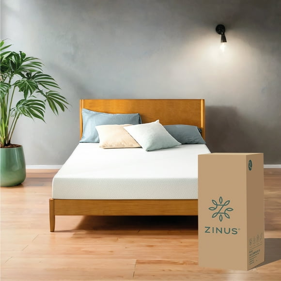 Colchón Matrimonial Zinus de Memory Foam 12 cm Air Flow Firmeza Media para todas las edades. Colchón en Caja