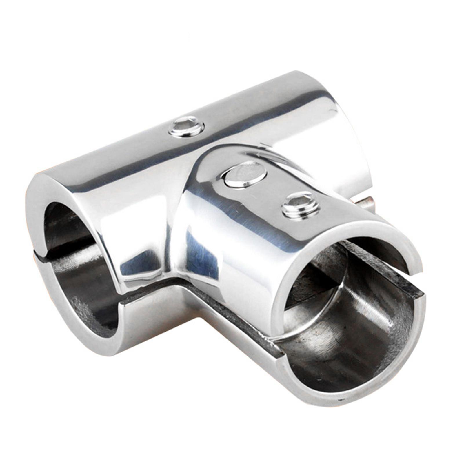 Boats Railing Hardware Stainless Steel Marine Handrail Fittings 60/ 90 Degrees Tee Oxidation