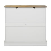 FULLWATT Dual Compartment Cabinet Trash Can, White
