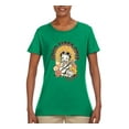 thumbnail image 2 of Wild Bobby Betty Boop Good Vibes Only Betty Boop Womens T-Shirt, Kelly, Large, 2 of 5
