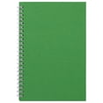 thumbnail image 2 of Blank Spiral Notebook, 5" X 8" Hardcover Sketch Book, Glossy Card Cover Leather Grain Texture, 180掳 Lay-Flat Binding, for School Work, Green, 2 of 6