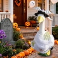 thumbnail image 3 of HWRETIE Outdoor Lawn Garden Figurine 23 Inch Porch Gooses Dress-Up Outfit with Umbrella Floral Costume for Summer, 3 of 7