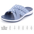 thumbnail image 2 of Sandalias planas con tiras cruzadas para mujer cómodas antideslizantes para fiestas y vacaciones, 2 of 9