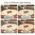 thumbnail image 7 of ODIKA 9'x12' Washable Area Rug Red Vintage Hallways Crimson Design Ornamental Floral Medallion with Vine Scrolls for Great Room, Indoor Concept, Large Living Low Pile, Flatwoven, 7 of 7