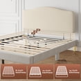 thumbnail image 6 of Pinmoco Upholstered Headboard for Queen Bed, Height Adjustable and Memory Foam Arc-shaped Head Board, Beige, 6 of 10