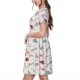 thumbnail image 2 of Balery Cute Dinosaur Vestidos sueltos de manga corta para mujer, vestidos de verano 2025, vestidos casuales de corte A con vuelo., 2 of 6