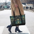 thumbnail image 4 of FORMRS Canvas Laptop Tote Bag for Women with 15.6" Computer Compartments Shoulder Handbag, Gold Peacock Pattern, 4 of 7