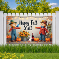 thumbnail image 5 of Decorative Design Happy Fall Y'all Banner Harvest Theme Autumn Decorations for Thanksgiving Celebration Outdoor Decor Festival Display, 5 of 9