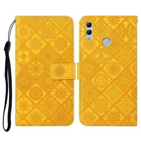 For Huawei P smart 2019 / Honor 10 Lite Ethnic Style Embossed Pattern Horizontal Flip Leather Case