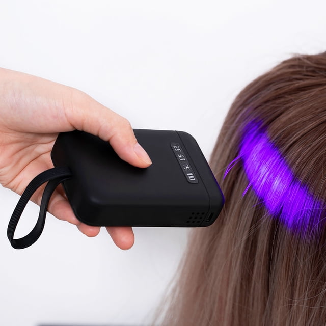 Hair Extension V Light, 18W Fast Curing Handheld LED V Light Hair Extension Machine with 6Pcs 405nm LED Beads Rechargeable Portable Extension Lamp for Home Salon and Hair Stylists