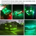thumbnail image 6 of 10x 3/4" Round LED Clearence Light Front Rear Side Marker Indicators Light for Truck Car Bus Trailer Van Caravan Boat, Taillight Brake Stop Lamp (Green, 12V), 6 of 13