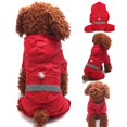 thumbnail image 5 of Ropa de con Capucha Impermeable Reflexiva Impermeable Del Animal Doméstico Del Perro - Rojo, XXL Rojo XXL jinwen Impermeable del gato del perro del animal doméstico, 5 of 5