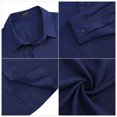 thumbnail image 3 of Men's Christmas Shirts Button, Ugly X-Mas Christmas Vacation Long Sleeve Shirts, Navy Blue, L, 3 of 8