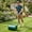 Steel rolling grass barrel | Both the handle and the rolling barrel are green, variant on 23 Inch Lawn Roller, 13 Gallon Capacity Water/Sand Fillable Sod Roller, Push & Tow Behind Steel Grass Flattener, U-Shaped Handle, for Garden, Yard, Farm, Park