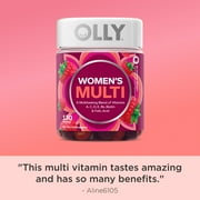 OLLY Womens Multivitamin Gummy Supplement, Vitamins A, D, C, E, Biotin, Folic Acid, 130 Count