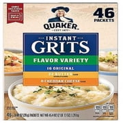 Quaker Instant Grits Flavor Variety Pack, 46 pk.