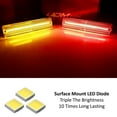 thumbnail image 2 of Semi-Clear Lens Amber/Red Full LED Front/Rear Side Marker Light Kit For Jeep 1984-1991 Grand Wagoneer, Powered by Total 180-SMD LED, Replace OEM Amber/Red Sidemarker Lamps, 2 of 7