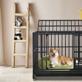 thumbnail image 7 of KAAYEE 42inch Heavy Duty Dog Crate,3-Door Pet Kennel with Lockable Wheels and Removable Tray, 7 of 7