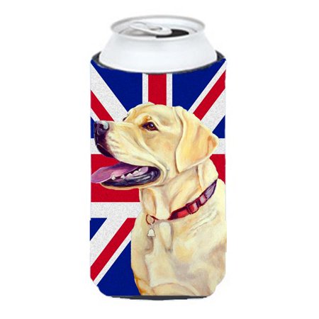 

Labrador With English Union Jack British Flag Tall Boy bottle sleeve Hugger - 22 To 24 Oz.