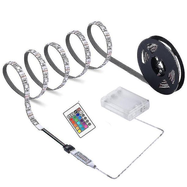 Led Strip Light Control remoto Caja de batería Alimentado Alto brillo Ip65 Decoración impermeable Dc 5v Rgb 5050 Tv Luz de fondo Luces de habitación Decoración de pared para H
