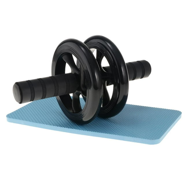 Heavy Duty Rodillo Abdominal Con Rodillero Equipo De Práctica Ruedas Antideslizante Para Ejercicio Entrenamiento De Fitness Negro