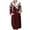 Red, variant on Night Robe for Women Comfortable Flannel Loungewear Nightgown Long Sleeved Sleepwear Pajamas Robe Red