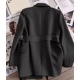 thumbnail image 6 of Women'S Winter Jackets Dressy Casual Ribbed Long Sleeve Lapel Fashion Work Busines Black XL, 6 of 8