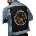 thumbnail image 3 of X RAY Jeans Mens Tiger Chains Denim Jacket, Light Blue, XL, 3 of 6
