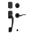 thumbnail image 1 of Weiser Matte Black Front Door Lock and Handle Set, Prescott Deadbolt Lock and Handleset with Reversible Sedona Interior Door Handle, Front Door Handles with Lock/Front Door Lock, Home Décor, 1 of 5