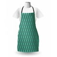 thumbnail image 3 of Geometric Apron, Abstract Retro Circular Forms in Square Frames, Unisex Kitchen Bib with Adjustable Neck for Cooking Gardening, Adult Size, Cadet Blue Laurel Green, by Ambesonne, 3 of 4
