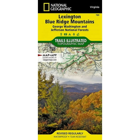 National Geographic Trails Illustrated M Lexington, Blue Ridge MTS Map [George Washington and Jefferson National Forests], Book 789, (Paperback)