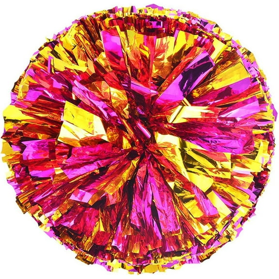 Zhuge 2 Pack Cheerleader Pom Poms Sports Dance Cheer Plastic Pom Poms Cheerleading Poms for Sports Team Spirit Cheering Football Soccer Basketball Baseball Tennis,Halloween Christmas Holiday