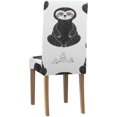 thumbnail image 2 of ABPHQTO Funda protectora para silla elástica con diseño de perezoso para meditación, funda protectora para comedor, Hotel, boda, fiesta, juego de 1, 2 of 4