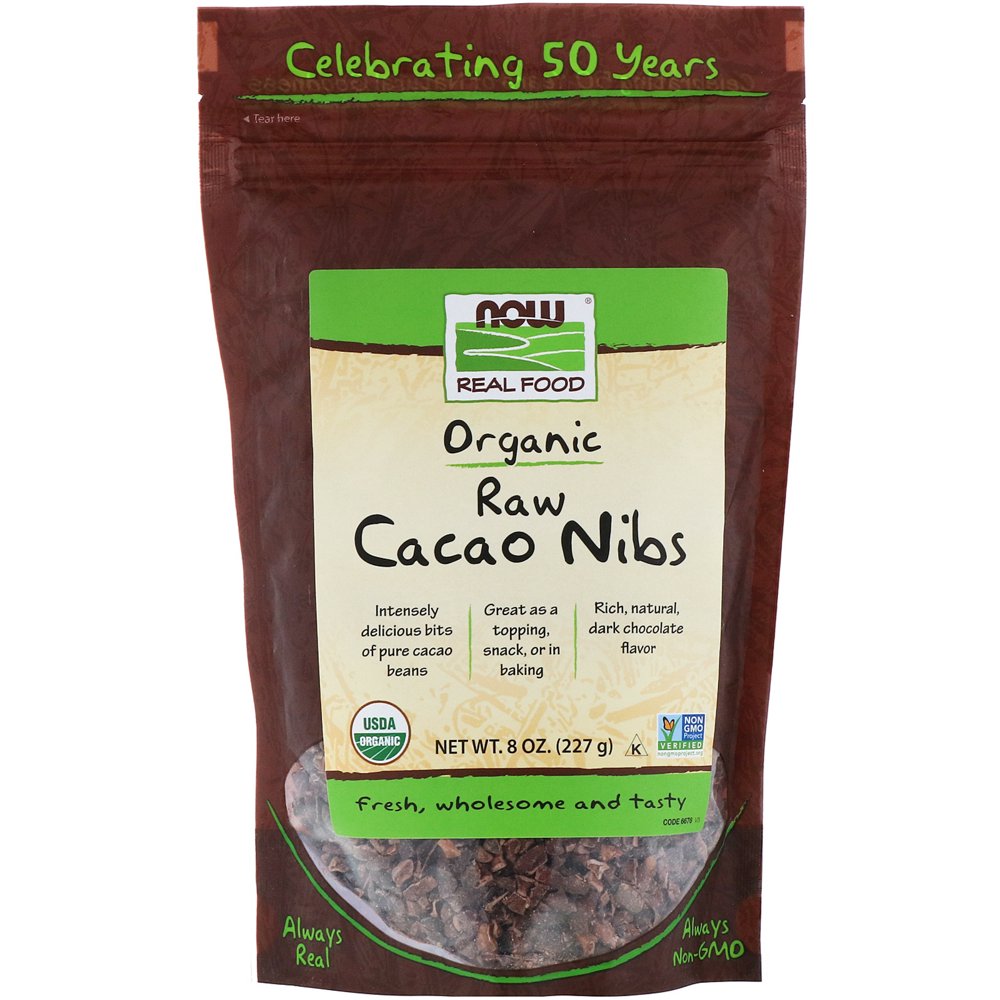 Now Foods Organic Raw Cacao Nibs 8 oz 227 g