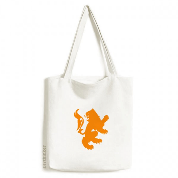 Divine Animals Abroad Ferocious Capability Bear Tote Canvas Bag Shopping Satchel Casual Handbag