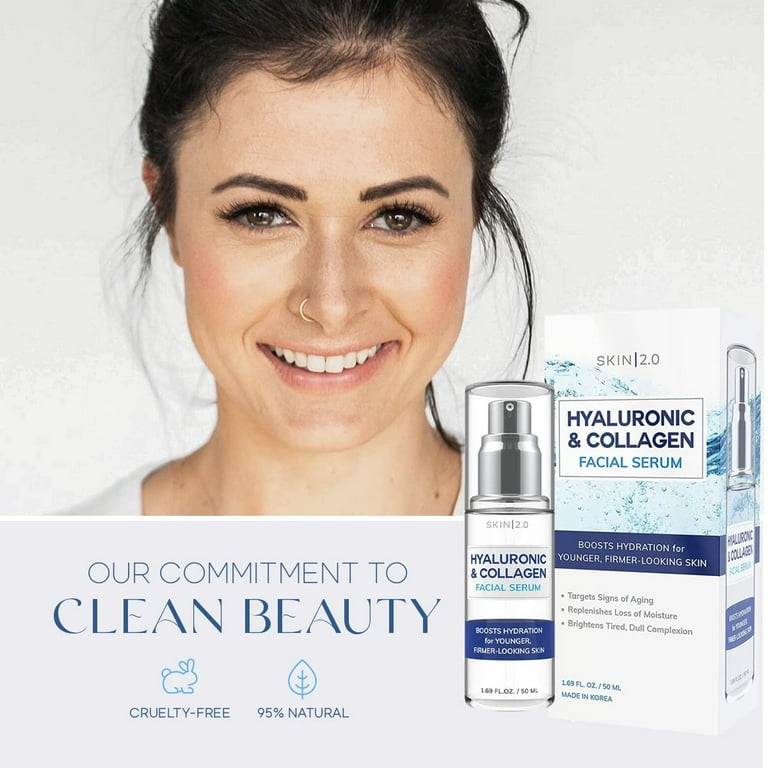 Skin 2.0 Hyaluronic Acid and Collagen Face Serum - Walmart.com Skin 2.0 Hyaluronic Acid and Collagen Face Serum - Walmart.com