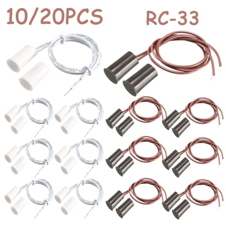 10/20Pcs Recessed Wired Door Contact Sensor Alarm Magnetic Reed Switch RC-33 NC