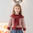 thumbnail image 1 of Cowsor Girls Floral Cardigan Sweaters Button Down Sweater Jacket Knitted Warm Winter Coats for Kids, 1 of 6