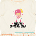 thumbnail image 4 of Inktastic Future Softball Star Girl Girls Toddler Dress, 4 of 5