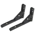 thumbnail image 3 of SPRING 2PCS Triangle Folding Angle Bracket With Matching Screws 60KG Heavy Support Wall Mounted Adjustable Bench Table Shelves white 14in, 3 of 9