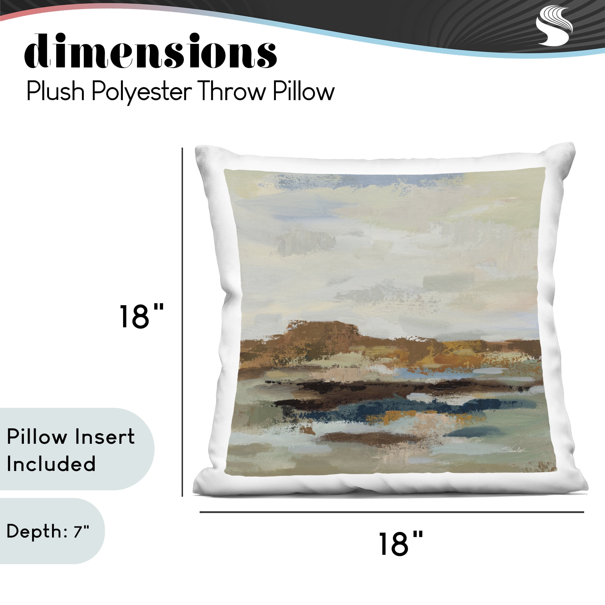 Stupell Industries American West Abstract Decorative Printed Throw Pillow, design by Silvia Vassileva