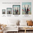 thumbnail image 3 of Echinacea Elephant Pastel Blue Charcoal Large Wall Art Poster Print Thick Paper 18X24 Inch, 3 of 5