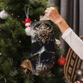 thumbnail image 5 of Lsque Gold Pattern Black Skull Pattern 18 Inch Christmas Stockings, Festive Holiday Stocking for Christmas Decorations Holiday Decor, 5 of 7