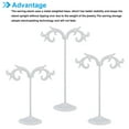 thumbnail image 4 of Earring Holder, 3pcs Earring Stand Earring Display Stands Storage Organizer Metal Rack Spray for Photography, White, 4 of 5