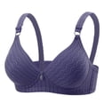 thumbnail image 2 of Tqyyweavej Push Up Bras for Women Lightly Lined Breathable Everyday Wireless Bras Seamless Stripe Adjustable Demi Bras Size 36 to 44, 2 of 3