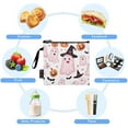 thumbnail image 5 of Haosy 3 Pack Reusable Ziploc Bags BPA Free Healthy Food Storage Bag Leakproof Sandwich Snack Freezer Bags Cute Pink Ghost Pumpkin Bats, 5 of 7