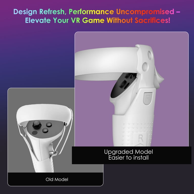Qoosea VR Controller Extenders, Durable Extension Grips for Meta
