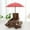 A, variant on Solid Wooden Squirrel Feeder with Decorative Flag, Outdoor Garden Hanging Pendant for Corn and Nuts to Attract Pet Wildlife A