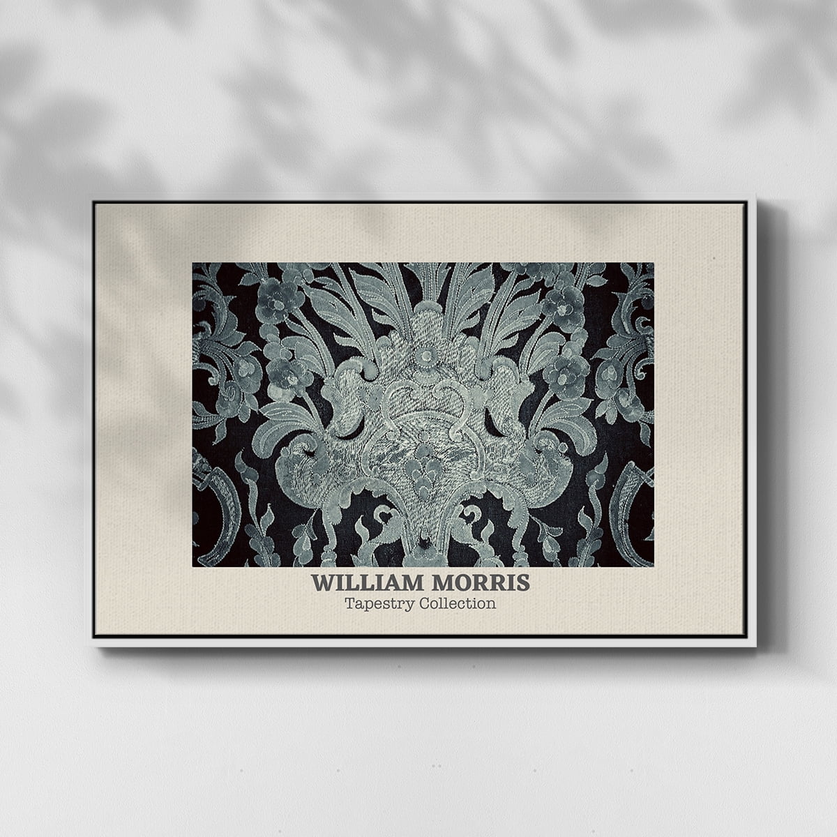 Vintage Abstract Print-XLII Framed in White Wood Gallery Wrapped Canvas 25 in. x 37 in.